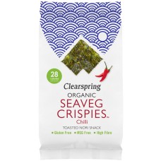 Jūros daržovių traškučiai „Seaveg crispies“ su čili pipirais, ekologiški (5g)
